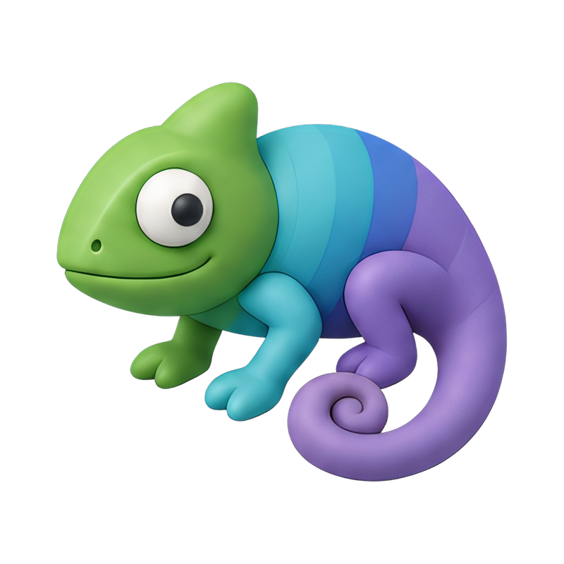 color-changing robot chameleon