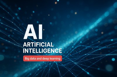 Futuristic Graphic Representing AI and Deep Learning Concepts