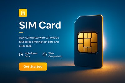 Promotional Image for SIM Card Offering Fast Data and Clear Calls