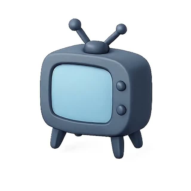 Cute Animated Retro Television Models in a Row