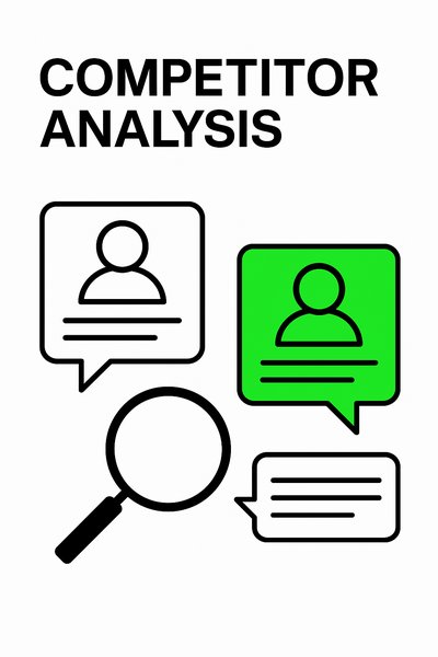Competitor Analysis Graphic with Visual Elements