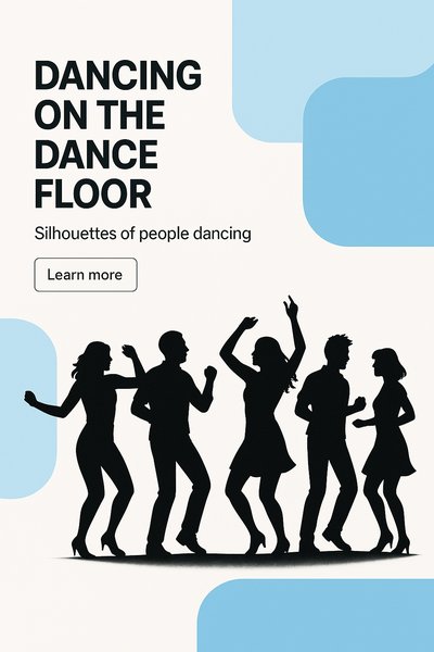 Dynamic Silhouette Dance Floor with Modern Typography
