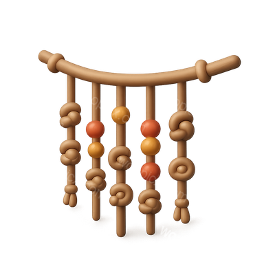 3D Representation of Inca Quipu with Colorful Knots