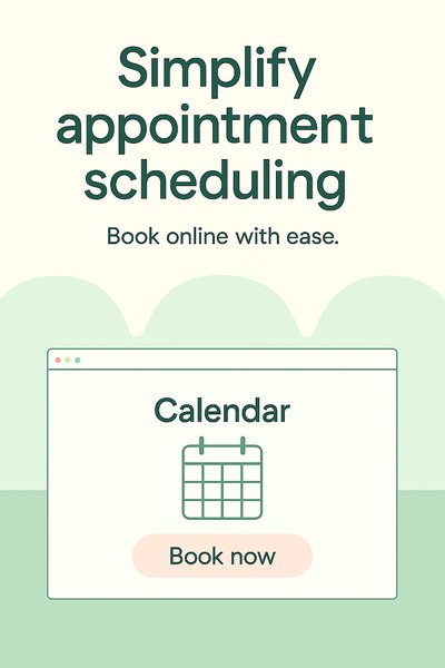 Online Appointment Scheduling Promotional Graphic