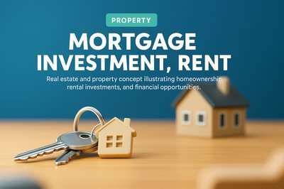 Mortgage and Investment Keys on Table for Real Estate Concept