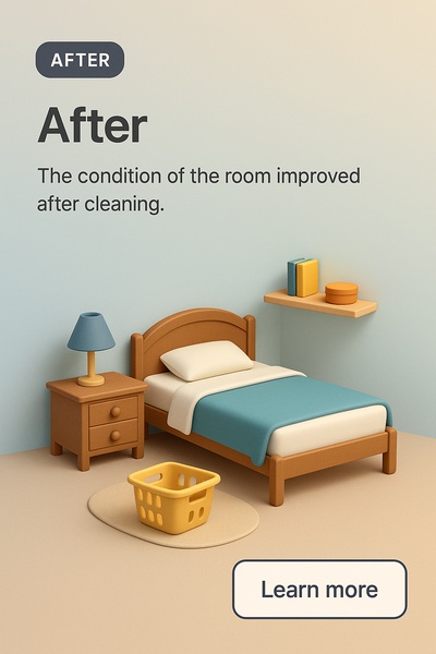 Detailed 3D Illustration of a Clean Bedroom Scene