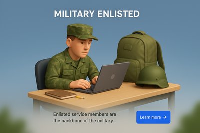 3D Military Enlisted Illustration with Realistic Style