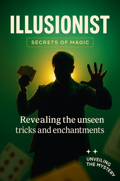 Dynamic Illusionist Performing Magical Tricks