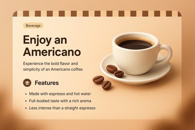 Landing Page Design for Americano Coffee