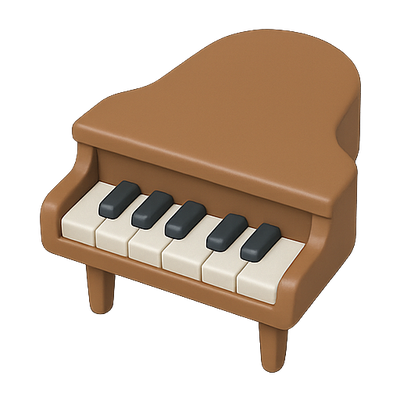 Stylized Mini Piano Emoji Representation