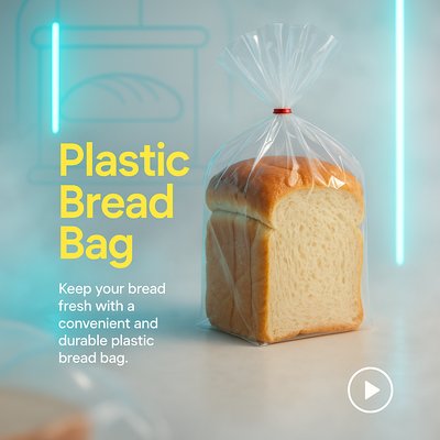 Product Image of a Plastic Bread Bag with Fresh Bread