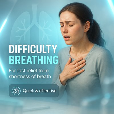 Health and Wellness Graphic Promoting Breathing Relief
