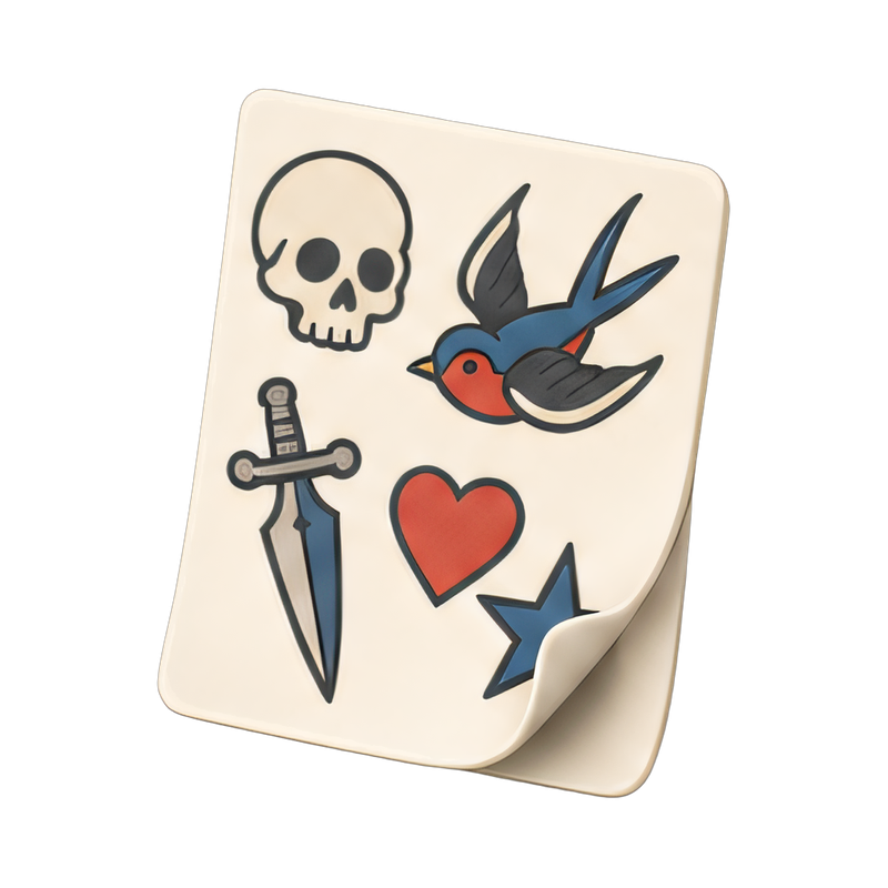 tattoo cover sticker sheet