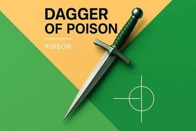 Dynamic and Minimalist Design Featuring a Dagger of Poison