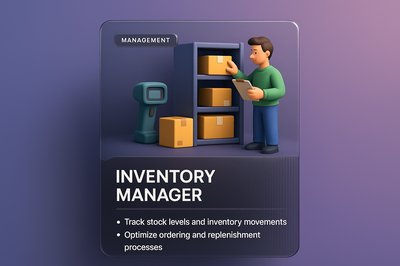3D Illustration of Inventory Management with Visual Elements