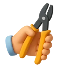 Before: "Change the tool to hammer"