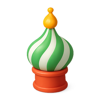 Colorful Decorative Toy with Spiraled Design