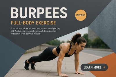 Burpees: Full-Body Exercise Guide with Realistic Visuals