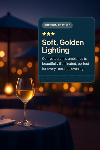 Romantic Dinner at Night with Soft Lighting
