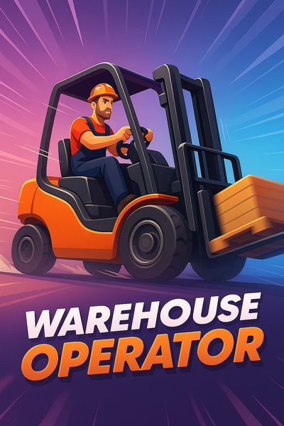 Dynamic Warehouse Operator Driving Forklift in Action
