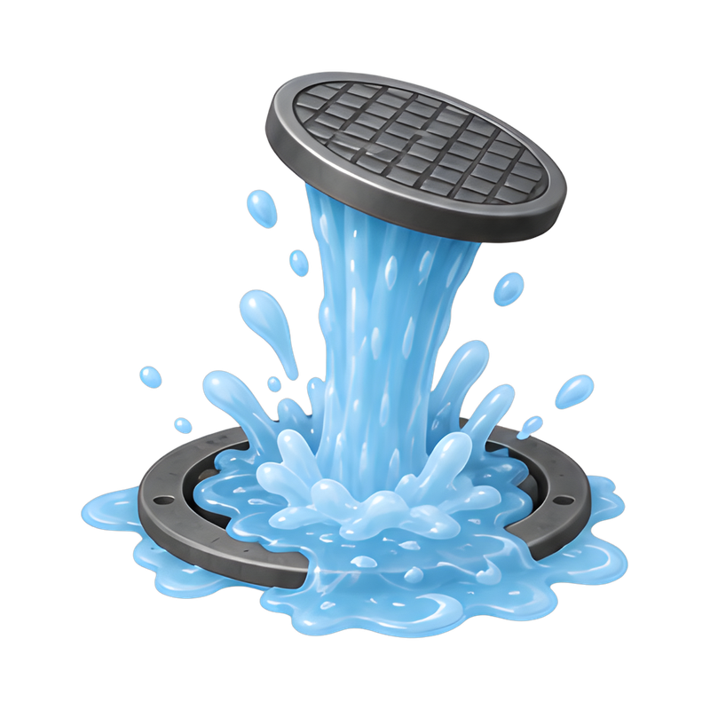water jet lifting manhole lid