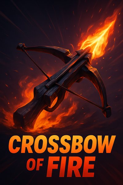 Dynamic and Fiery Crossbow Illustration