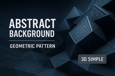 Abstract Geometric Pattern Background with 3D Effect