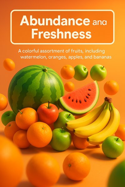 Vibrant Fruit Display Representing Abundance and Freshness