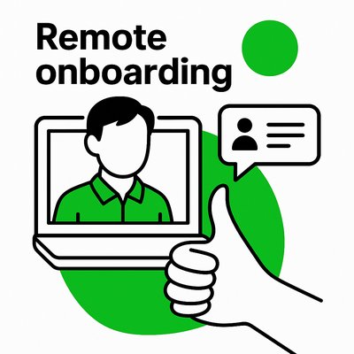 Illustrative Graphic of Remote Onboarding Process