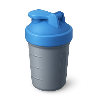 Stylized 3D Blender Bottle Icon in Isometric View