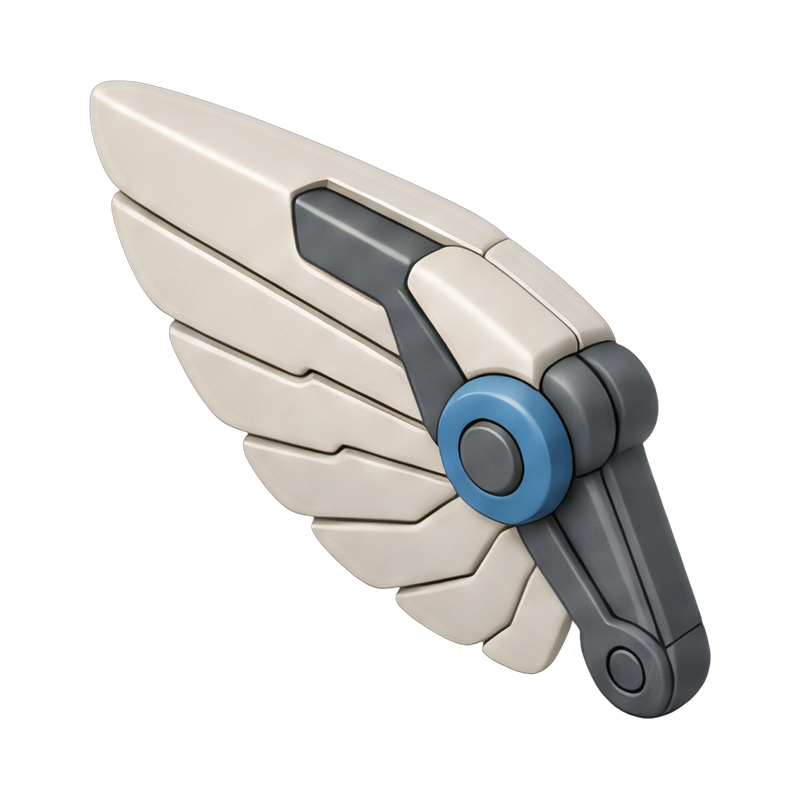 metallic robot wing design