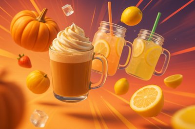 Dynamic Seasonal Drinks: Pumpkin Latte and Lemonade