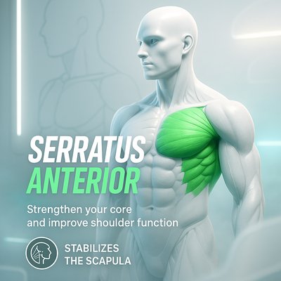 Anatomical Illustration of Serratus Anterior Muscle