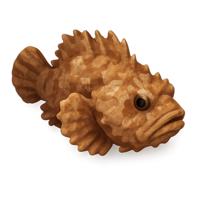 Realistic Illustration of a Fish in Warm Tones