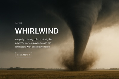 Whirlwind in Realism: Nature's Powerful Vortex