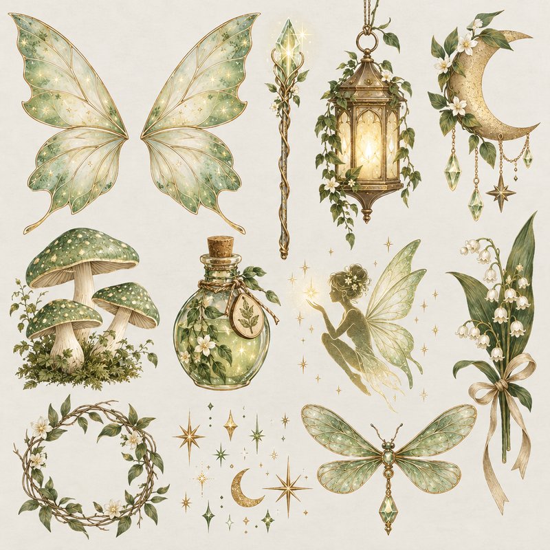 whimsical fairy design elements
