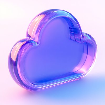 Stylized Cloud Icon with Gradient Colors