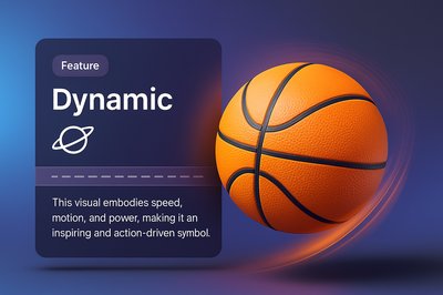 Dynamic Basketball Design with 3D Illustration