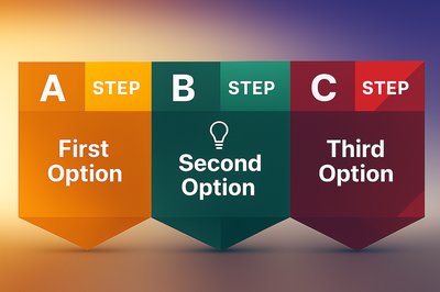 Step-by-Step Options Infographic with Modern Design Elements