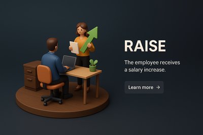 3D Scene Depicting Employee Salary Raise with Realistic Style