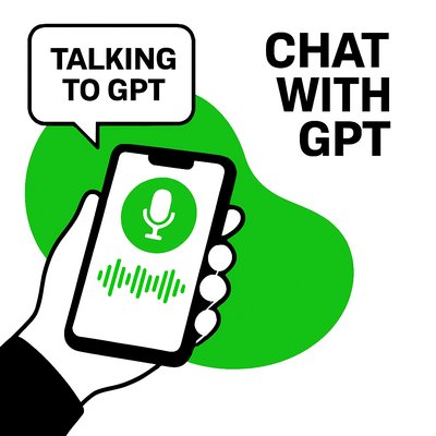 Illustrative Graphic of Voice Chat Interface with AI