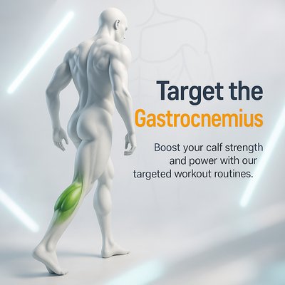 Illustration of Calf Muscle Focus for Fitness Marketing