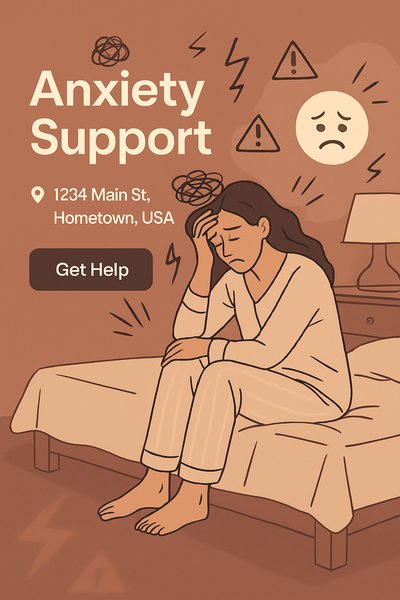 Mental Health Awareness Graphic for Anxiety Support