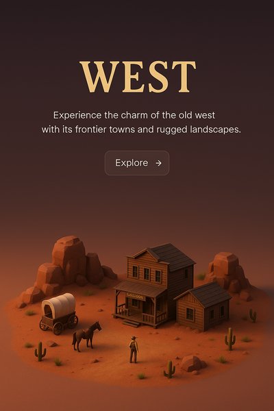 Captivating 3D Scene of the Old West Landscape