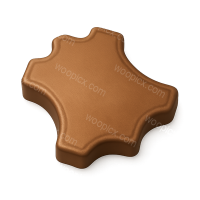 Stylized 3D Leather Hide Icon with Isometric View