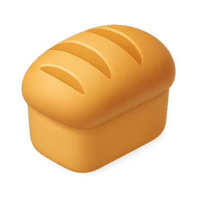 Realistic 3D Render of a Loaf of Bread