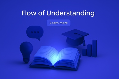 Flow of Understanding Diagram with Glowing Elements