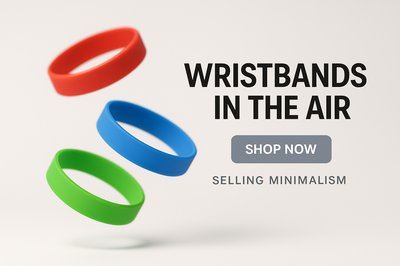 Colorful Wristbands Floating in the Air for Minimalist Style