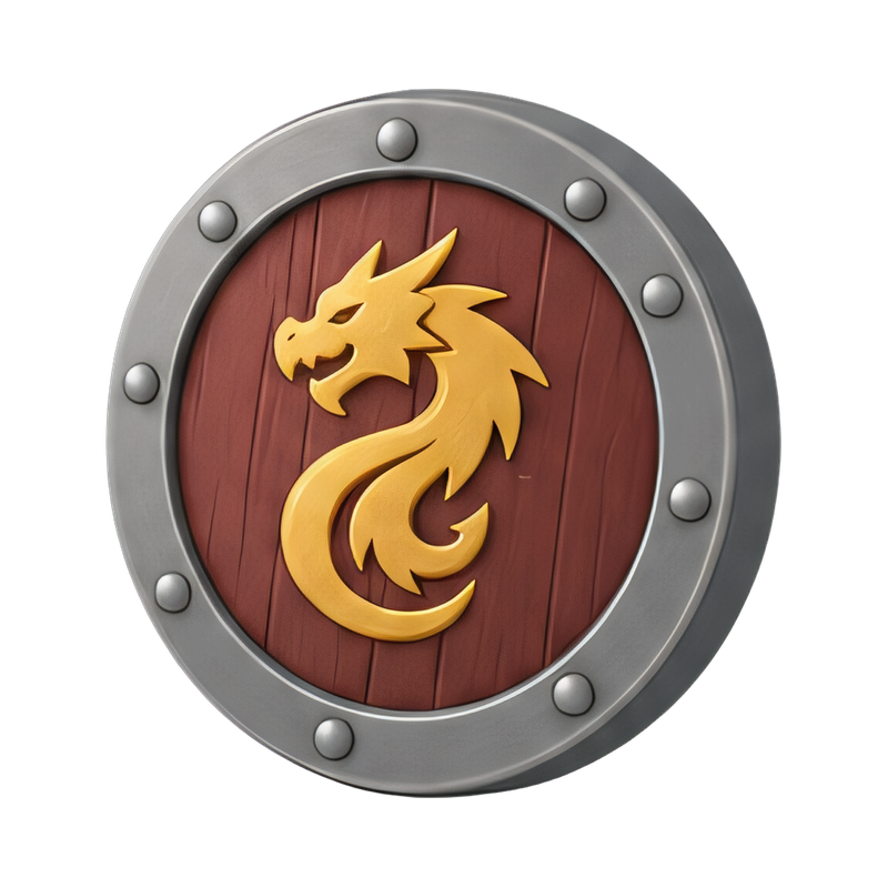 ornate round shield design