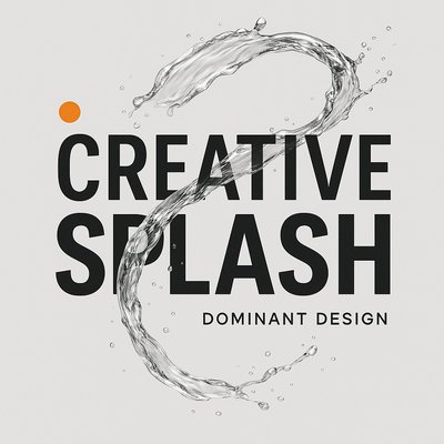 Dynamic Water Splash Graphic with Bold Typography